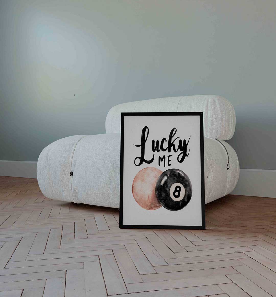 Lucky me – Pop Art wandkunst als portret poster