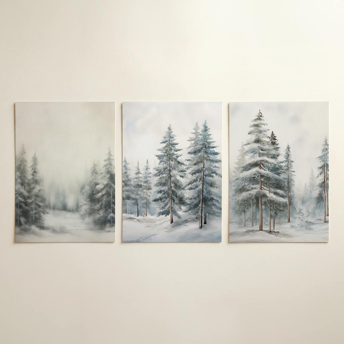 Mistige boslandschap – deze afbeelding toont een serene bosomgeving gehuld in mist – weergave 4