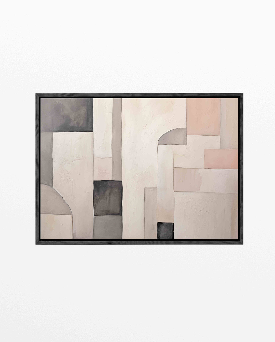 Geometrische vormen – liggend wanddecoratie kunstwerk