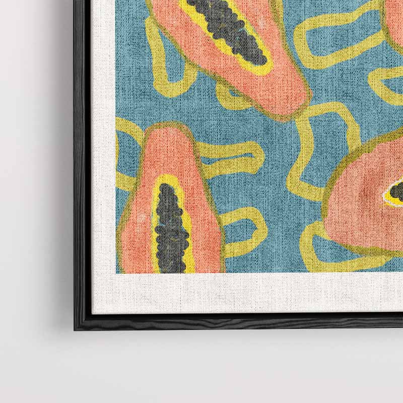 Tropische Papaya Print – plexiglas kunstwerk als wanddecoratie