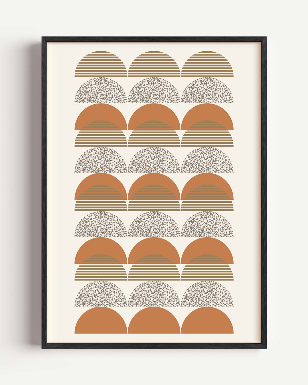 Retro Halve Cirkels – abstracte portret poster als wanddecoratie