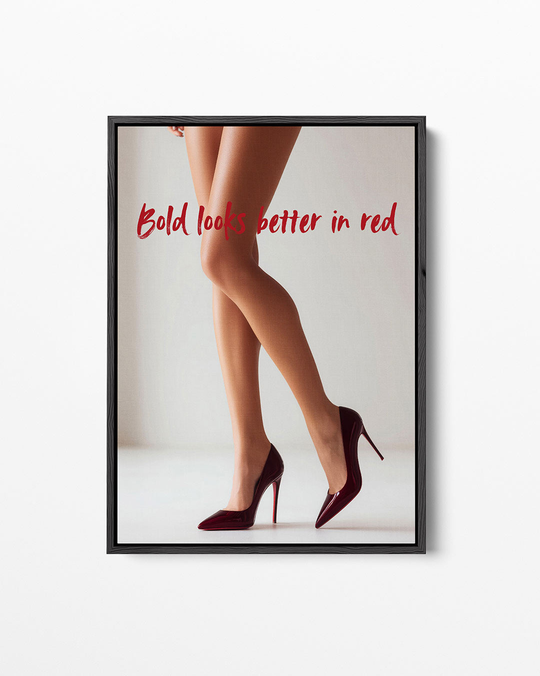 Rode schoenen elegantie – staand wanddecoratie kunstwerk