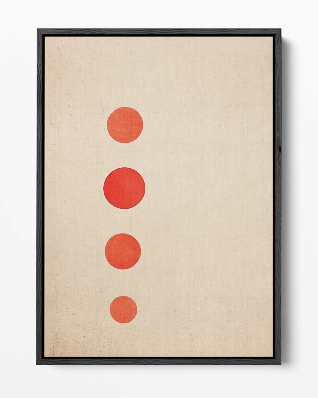 Minimalistisch Rood Cirkelkunstwerk – portret kunstwerk als wanddecoratie