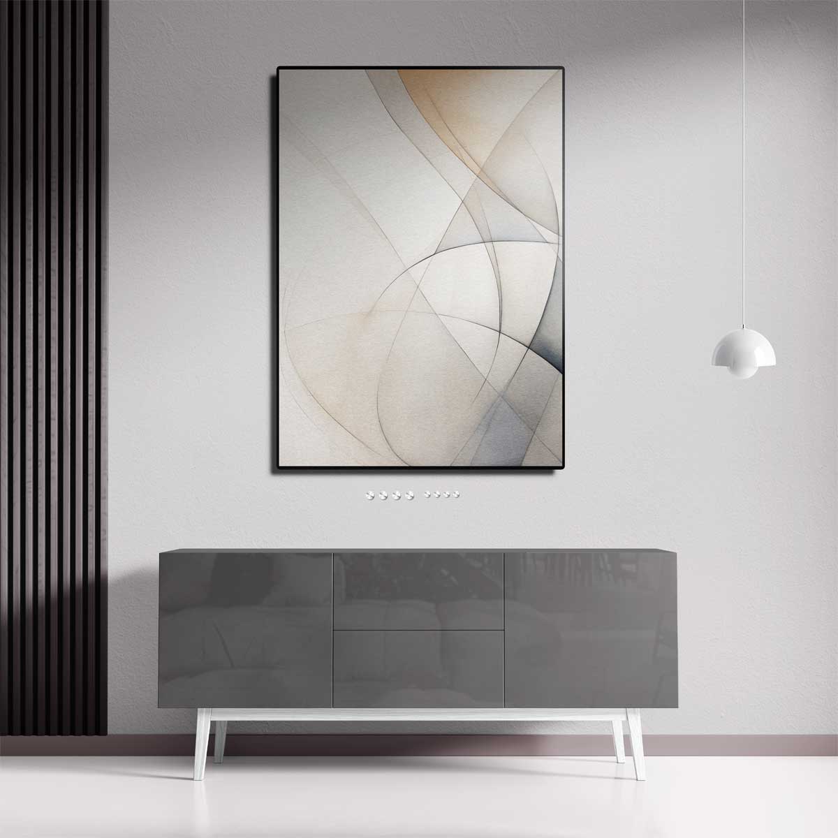 Zachte Lijnen Chaos – dibond kunstwerk als wanddecoratie
