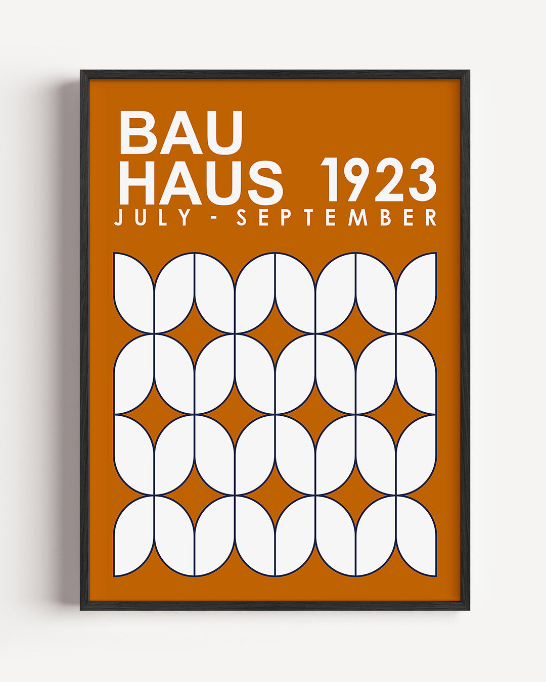 Vormritme en kleur – staande Bauhaus poster als wanddecoratie
