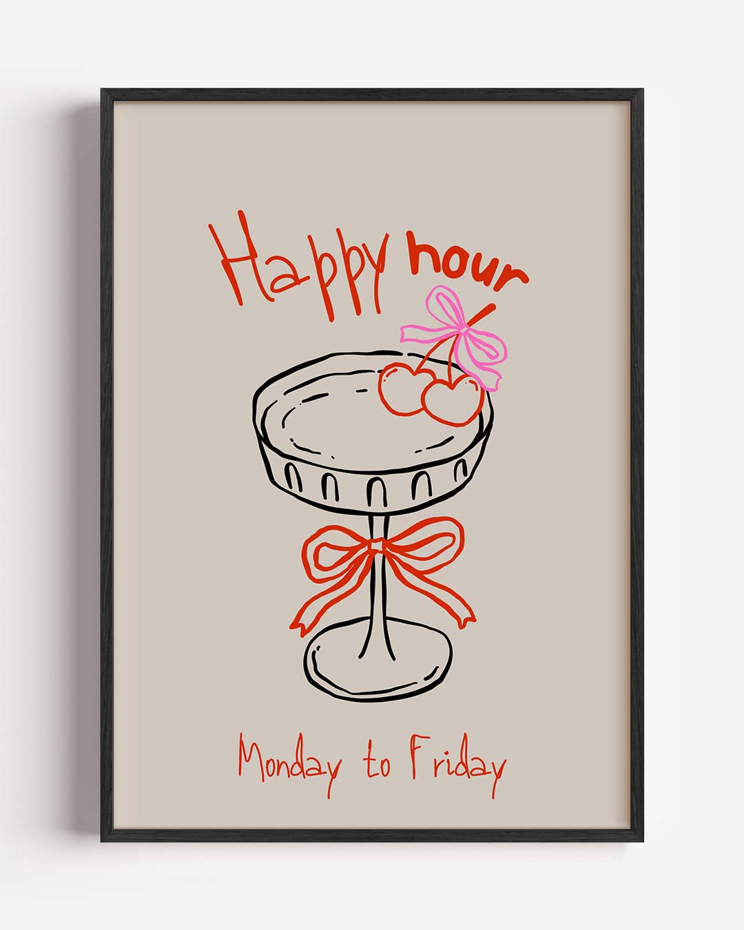 Happy Hour – zomer portret poster als wanddecoratie