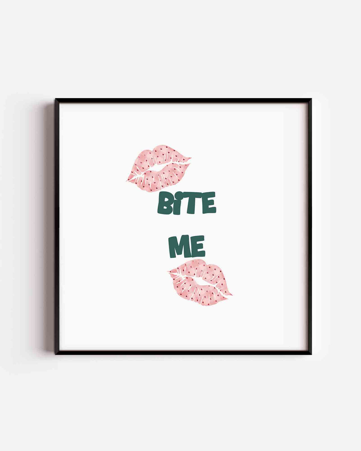 Bite me – Pop Art vierkante poster als wanddecoratie