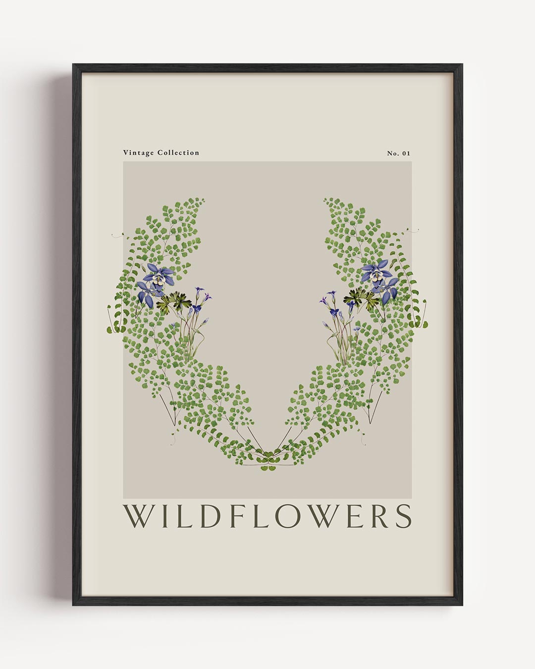 Vintage Wildflowers – botanische portret poster als wanddecoratie
