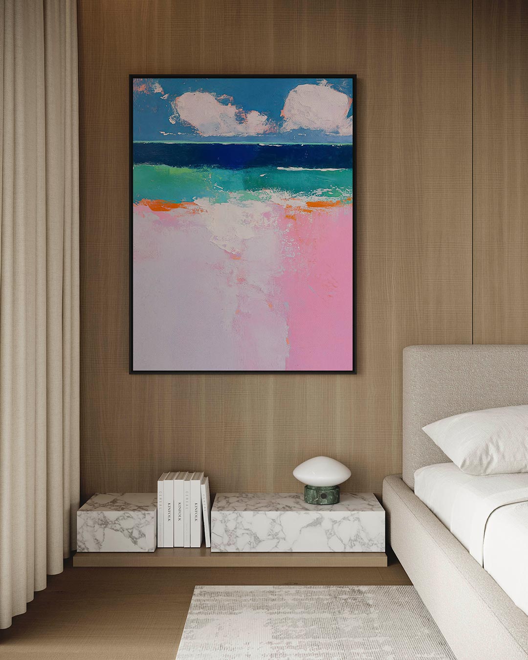 Kleurrijke horizon – kunstwerk op canvas, dibond of plexiglas