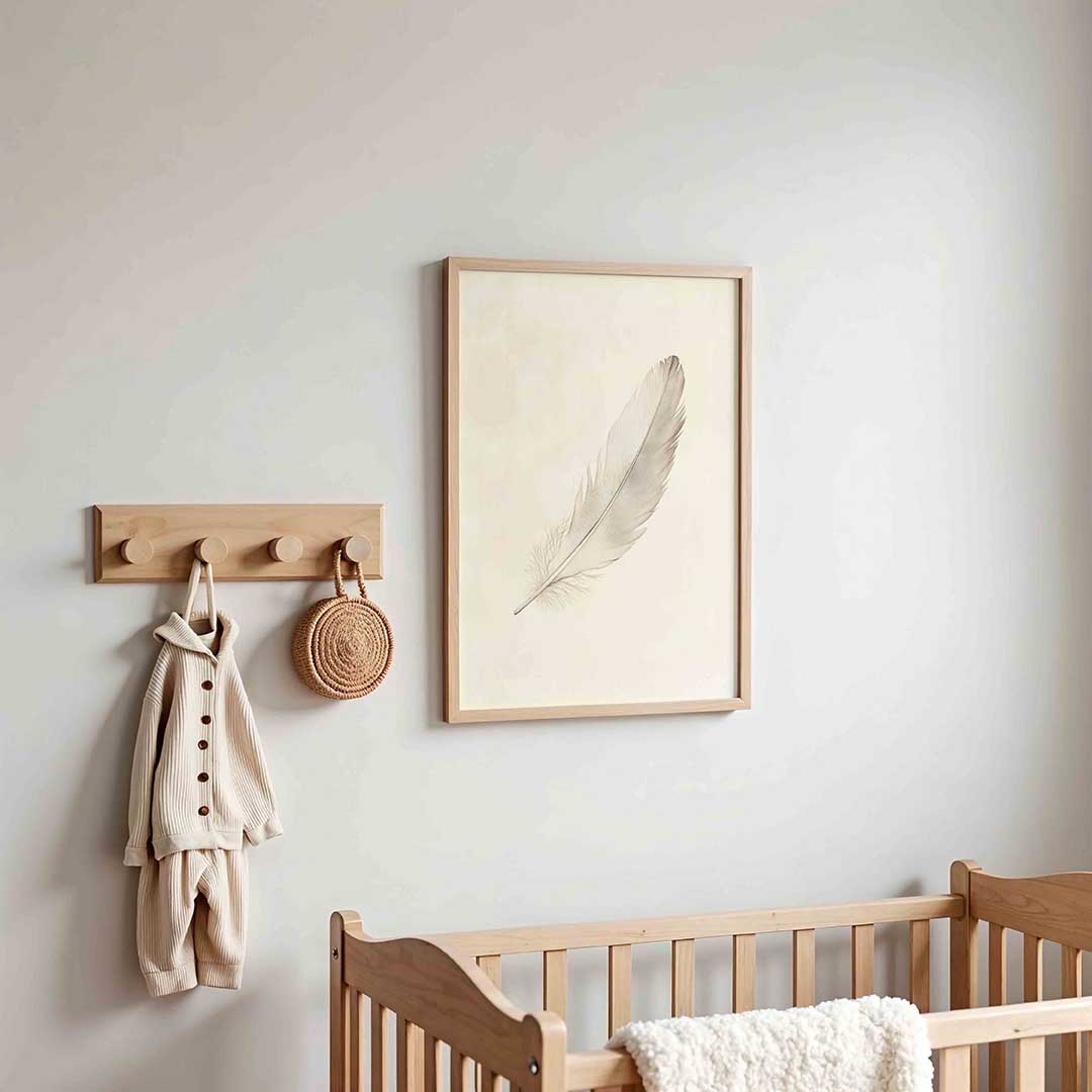 Veer op beige – kinderposter in staand formaat