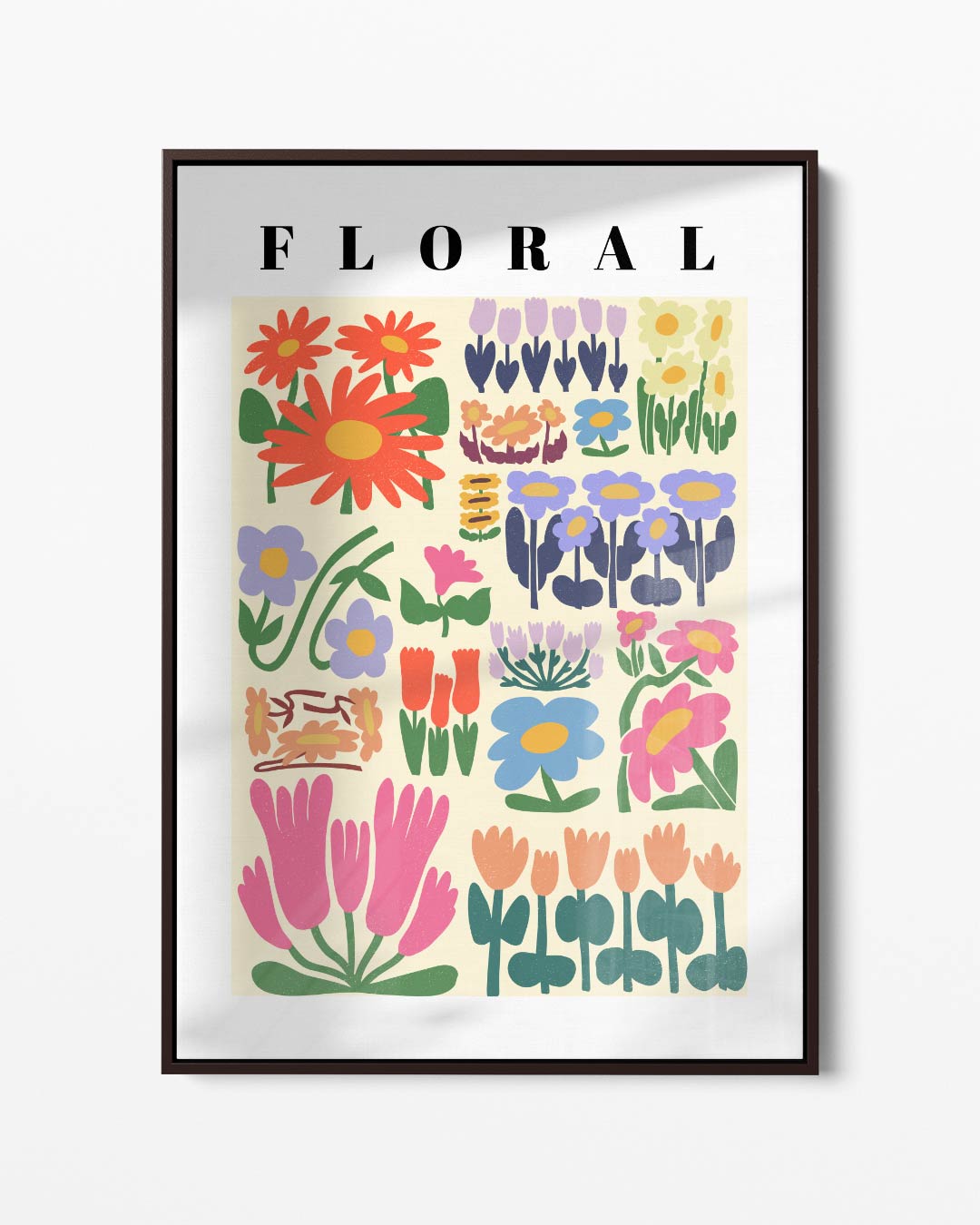 Bloemenpracht Illustratie – portret kunstwerk als wanddecoratie