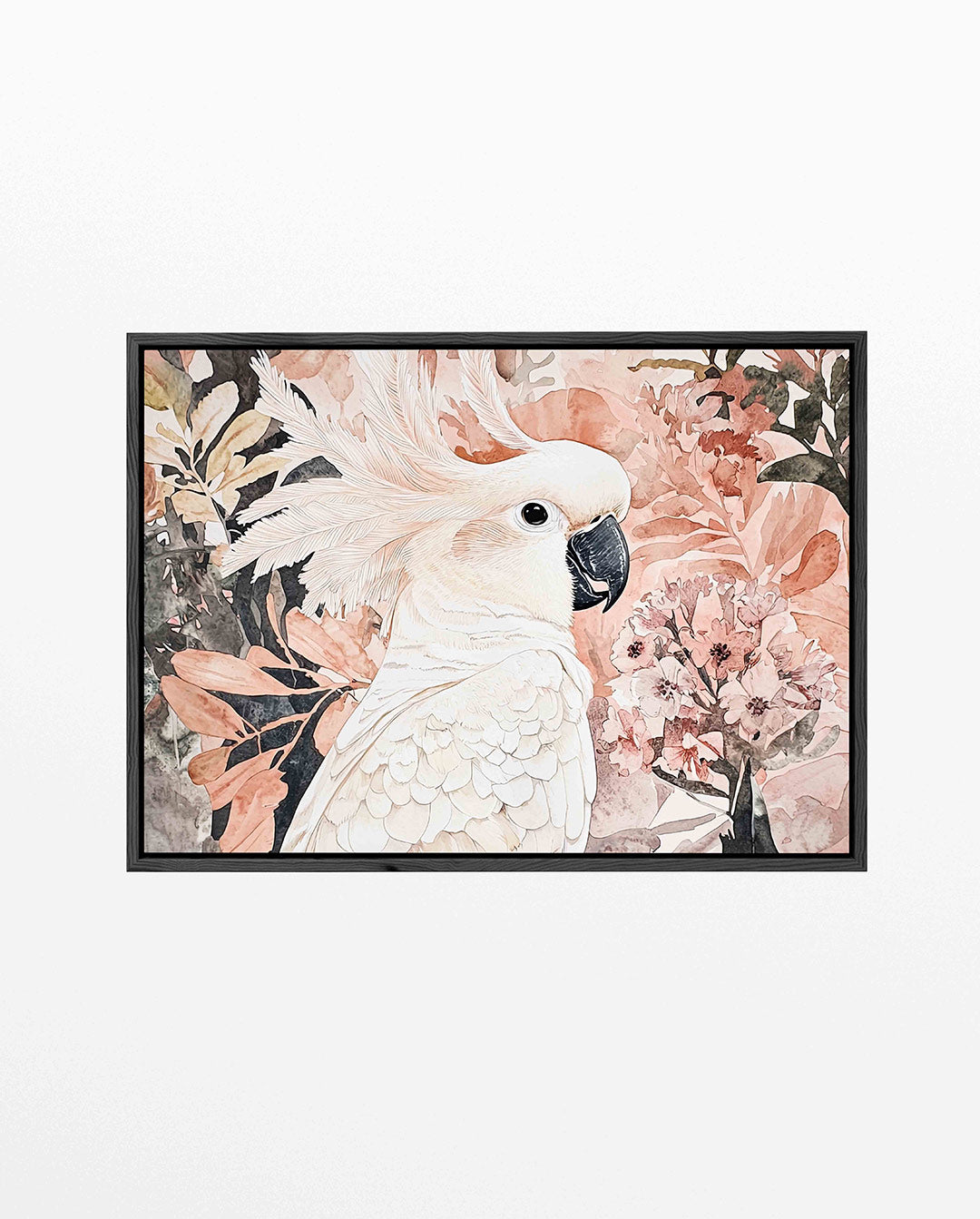 Exotische vogel illustratie – Sierlijke – liggend dieren kunstwerk