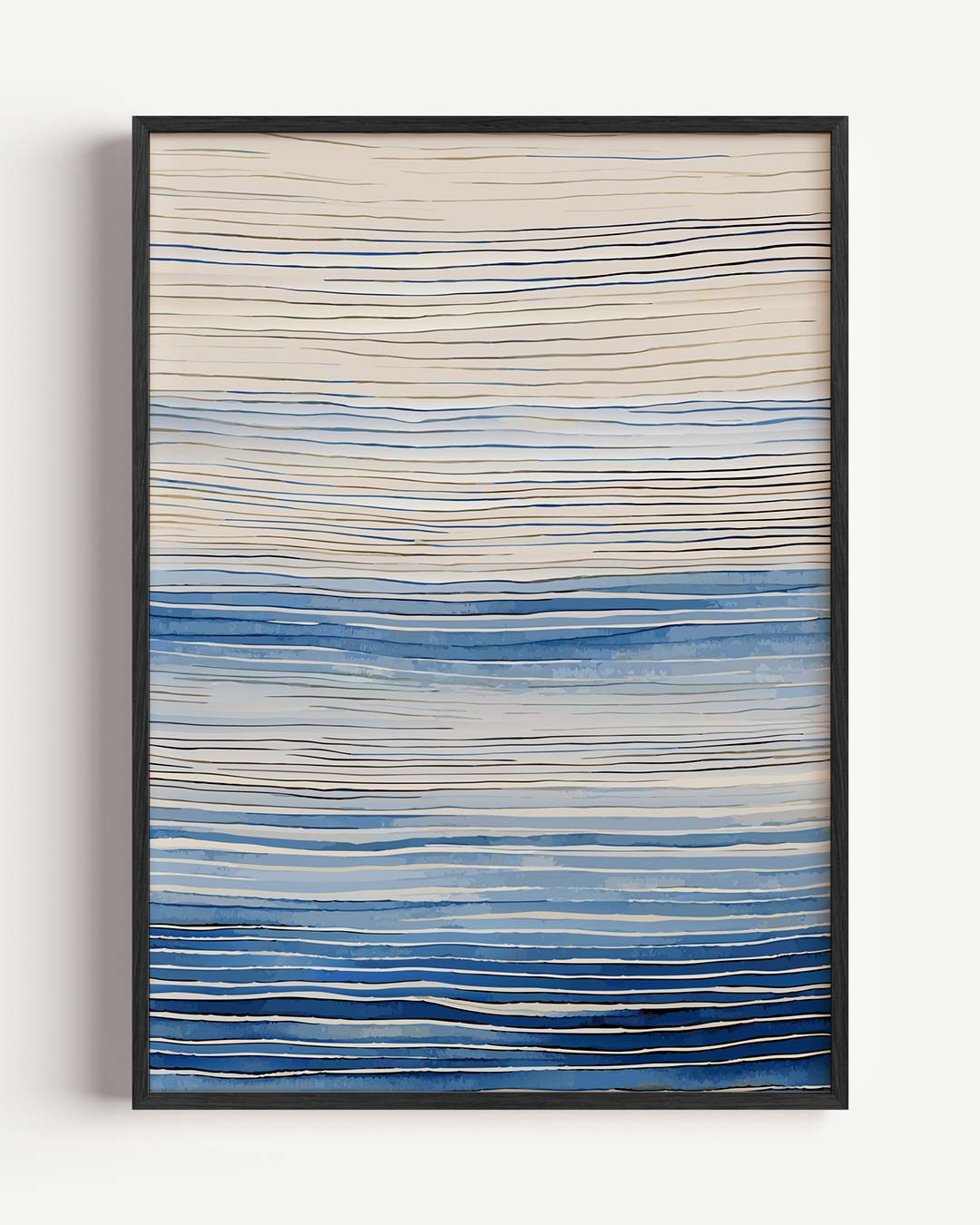 Rustgevende Zeehorizon – kleurrijke abstracte portret poster als wanddecoratie