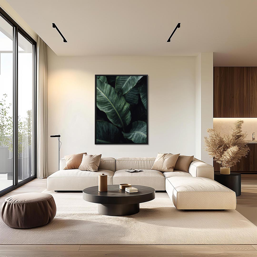 Groene bladeren – staand wanddecoratie kunstwerk