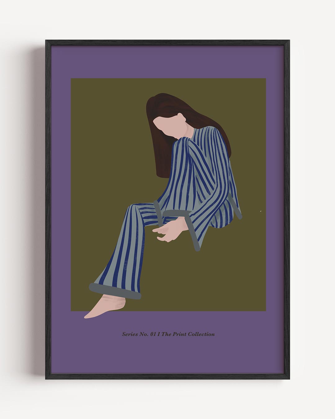 Stijlvolle Gestreepte Loungeposter – moderne portret poster als wanddecoratie