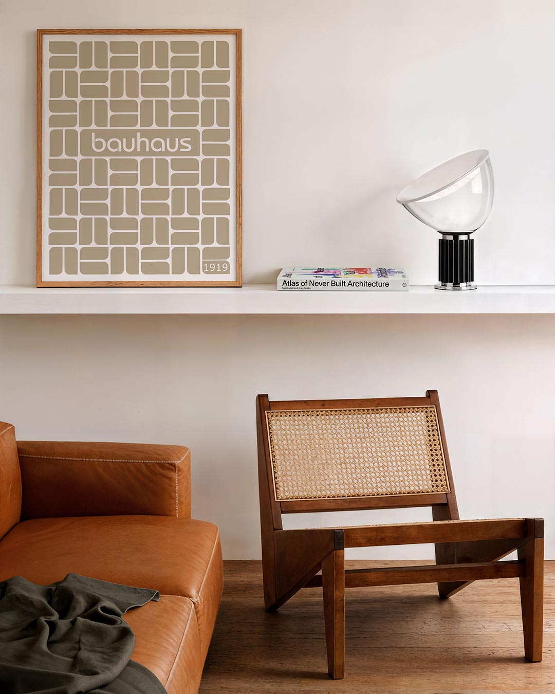 Vormritme en patronen – staande Bauhaus poster voor aan de muur