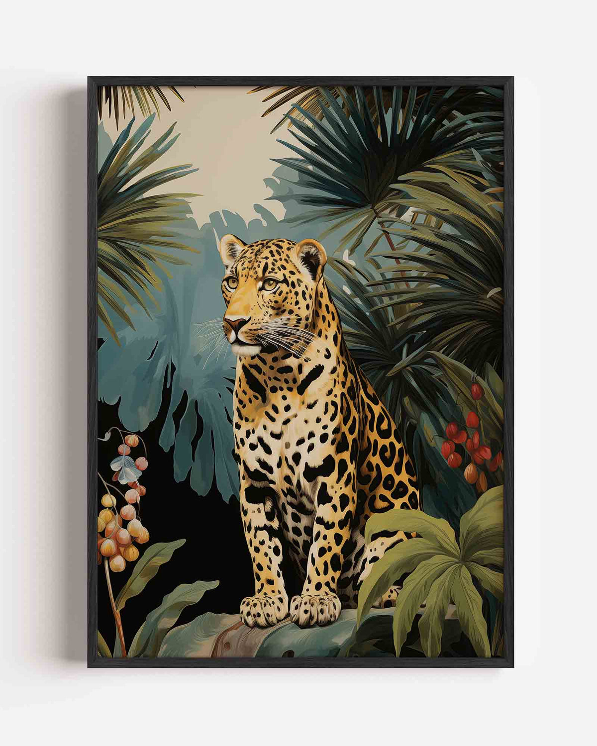 Luipaard in jungle – jungle portret poster als wanddecoratie