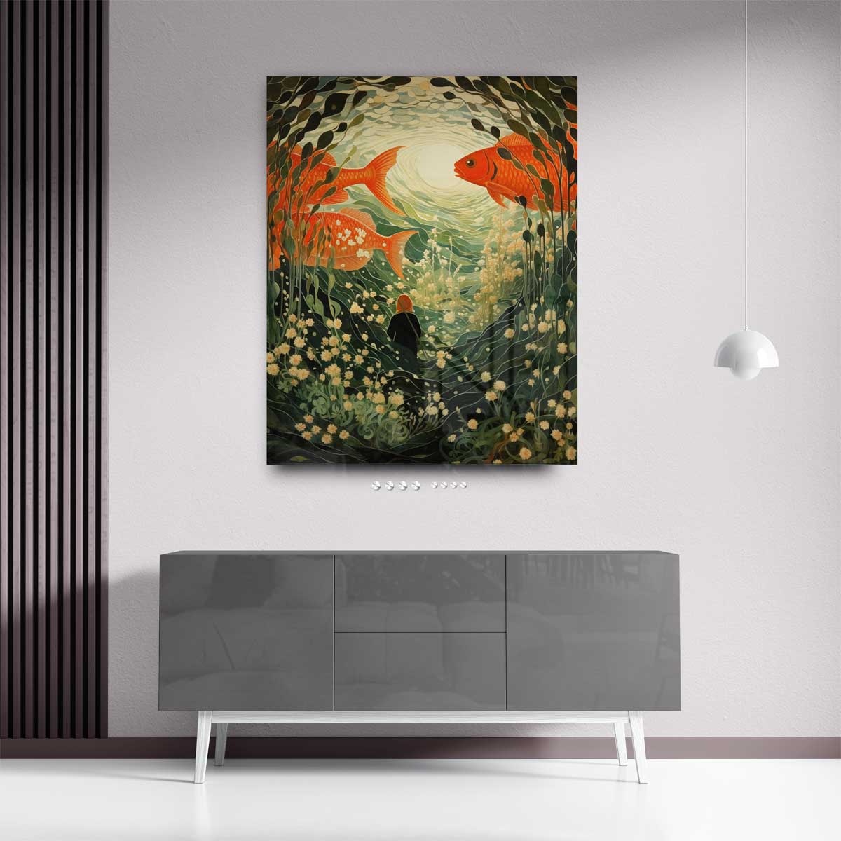 Onderwater Fantasie – plexiglas kunstwerk als wanddecoratie