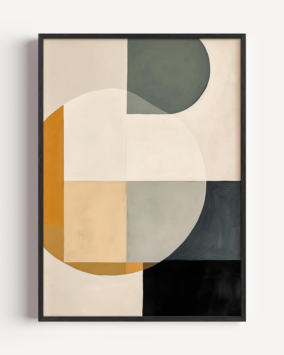 Elegante Geometrische Abstractie – kleurrijke abstracte portret poster als wanddecoratie