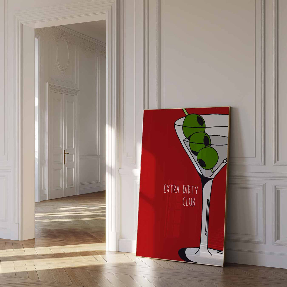 Martini Magic – zomer poster als frisse staande wanddecoratie