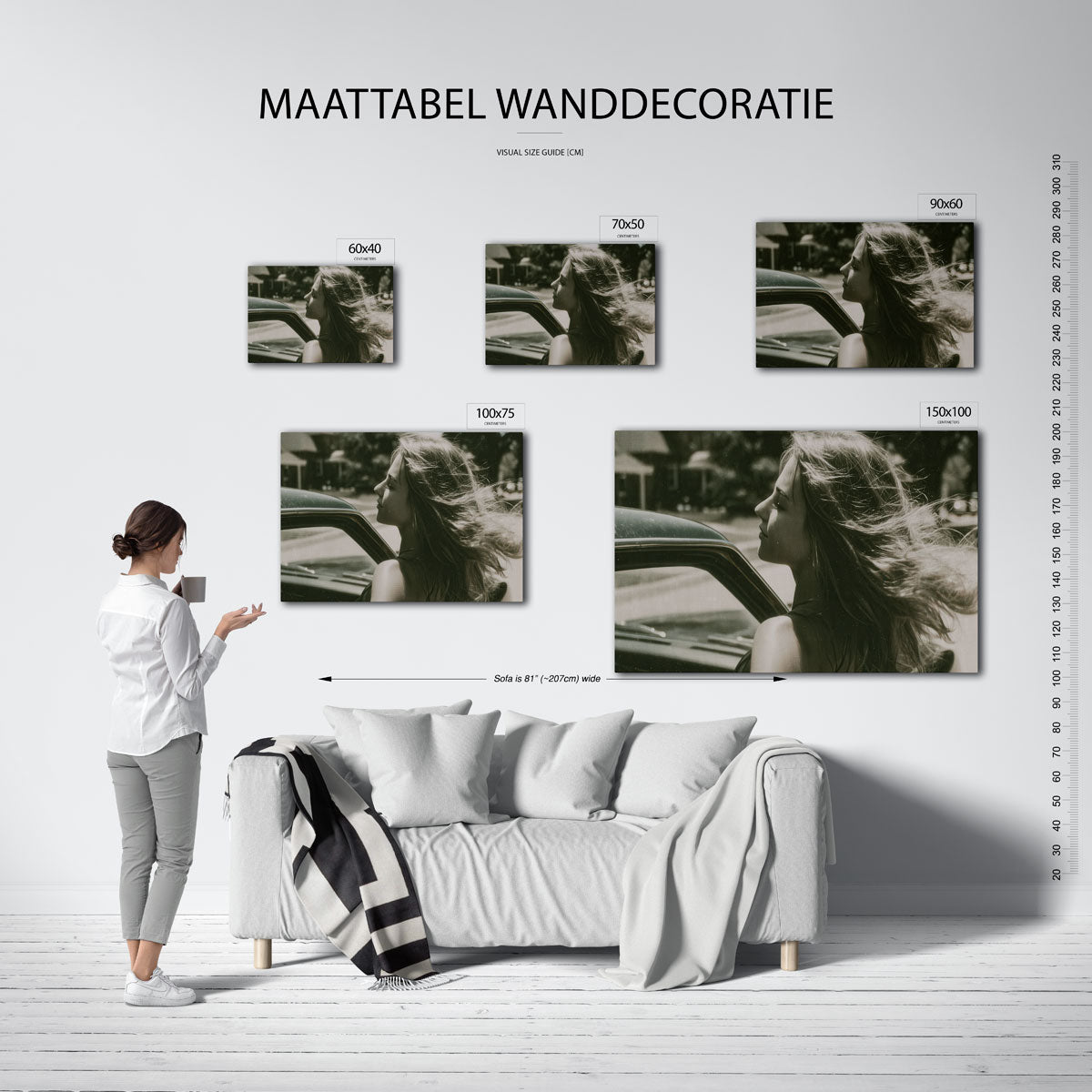 Zomerse bries – moderne liggende wanddecoratie