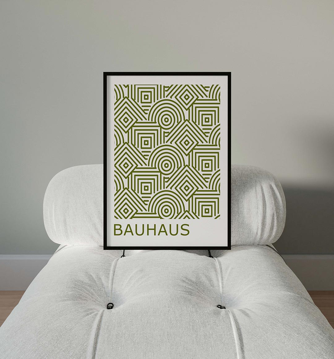 Lijnen en patronen – moderne Bauhaus wandkunst als poster