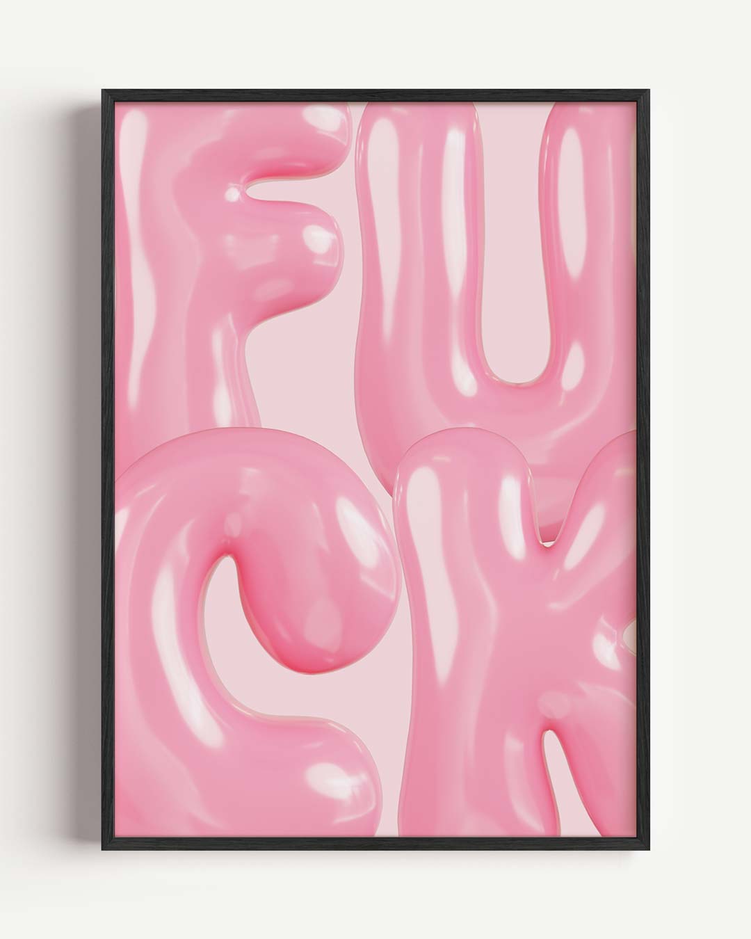 Roze Glans Letters – Popart en Streetart portret poster als wanddecoratie