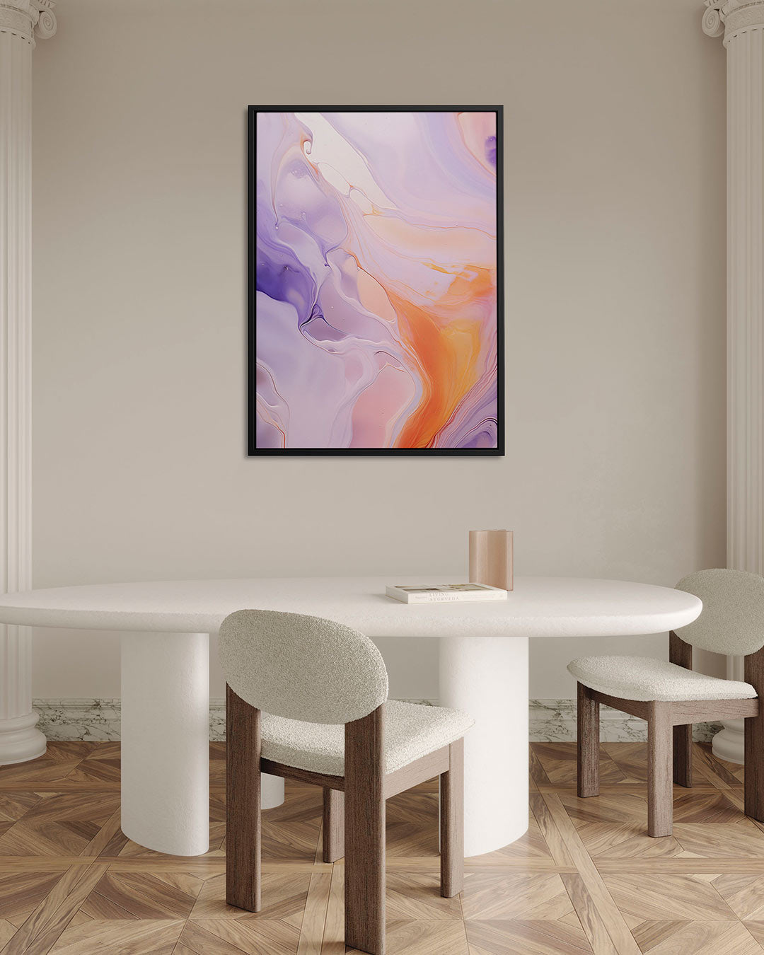 Vloeiende kleurencompositie – Golvende – alternatieve weergave van het kunstwerk
