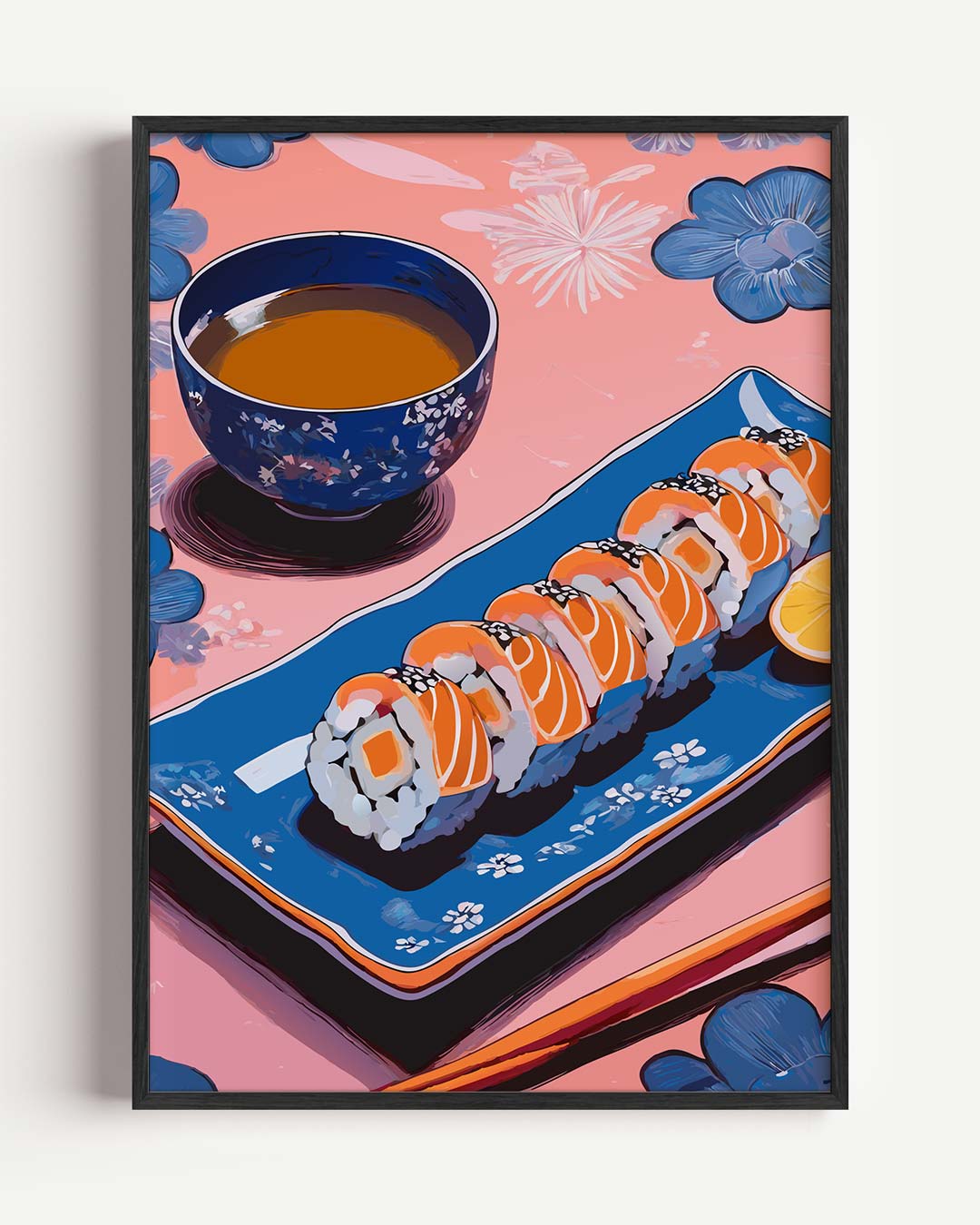 Sushi en Thee Tijd – keuken portret poster als wanddecoratie