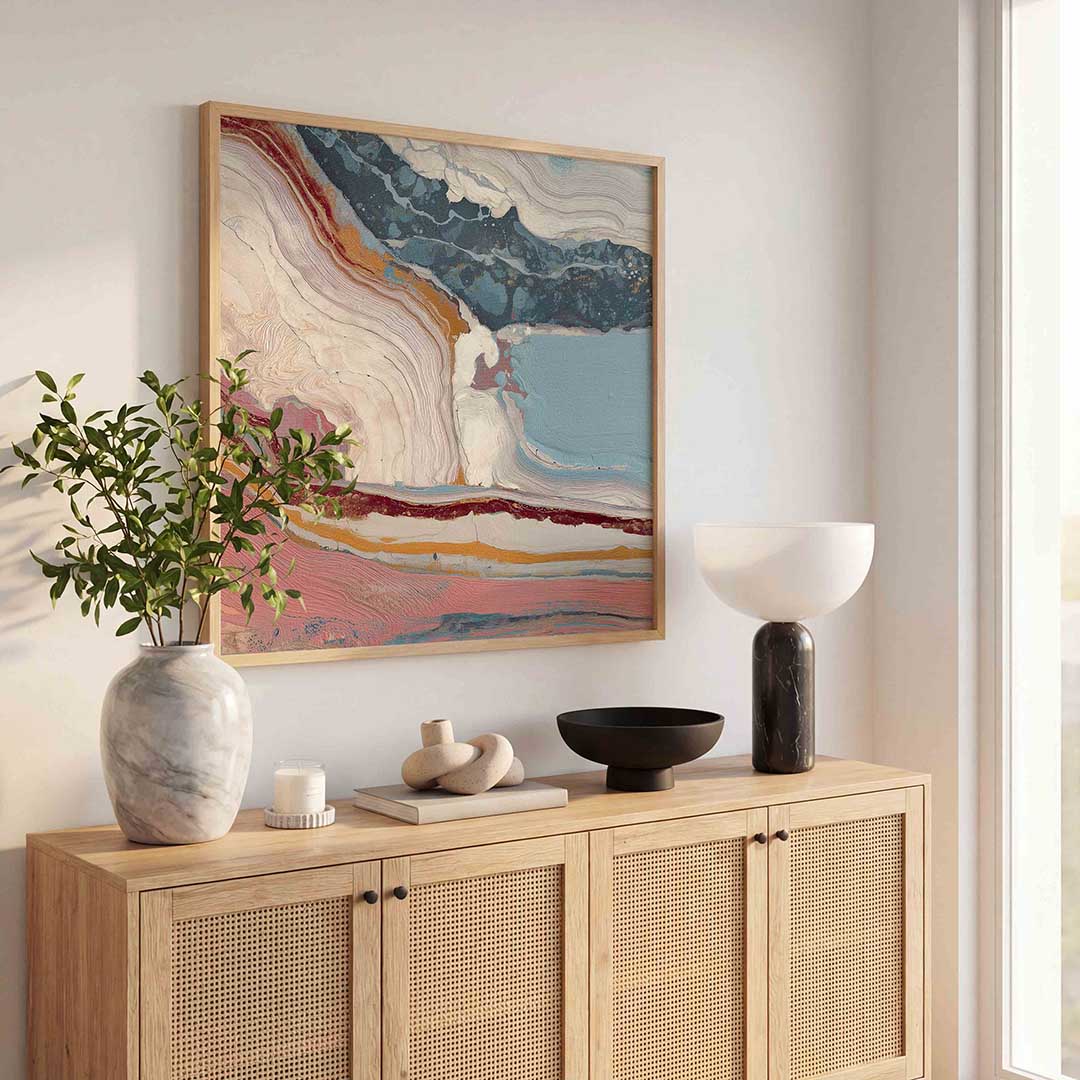 Abstracte lagen – abstracte wandkunst als vierkante poster