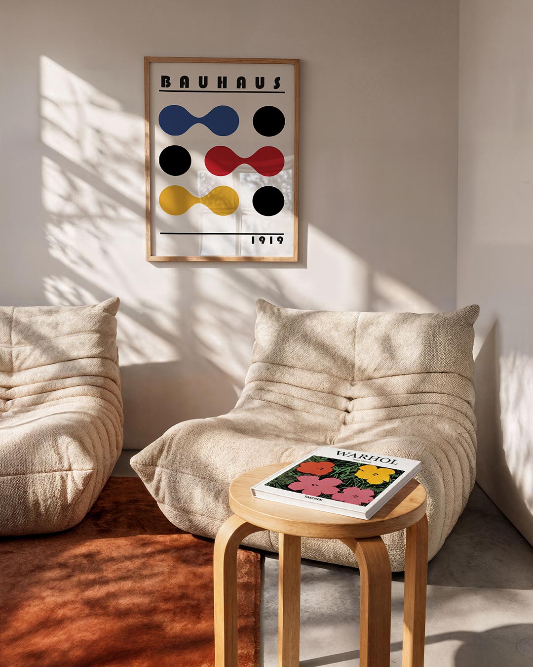 Vorm en kleur – geometrische Bauhaus poster in staand formaat