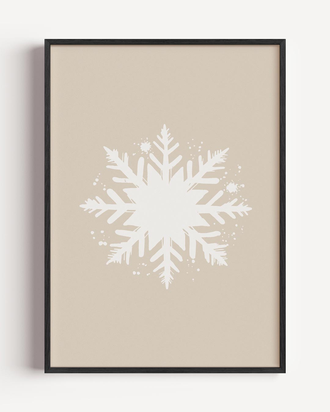 Witte Sneeuwvlok – kerst portret poster als wanddecoratie