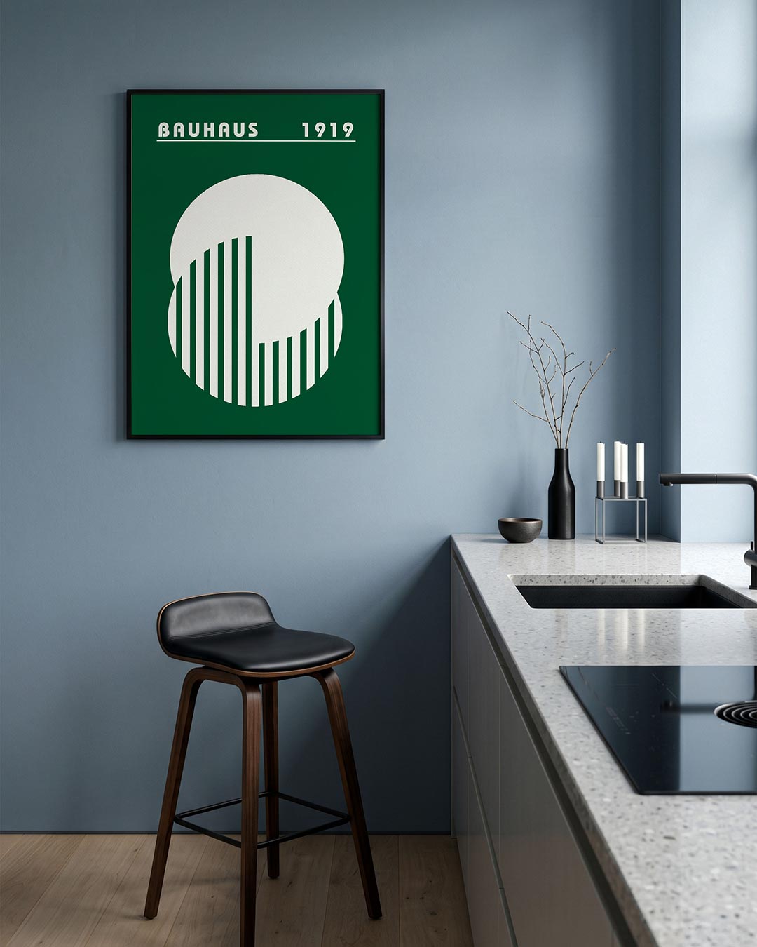  – geometrische Bauhaus poster in staand formaat