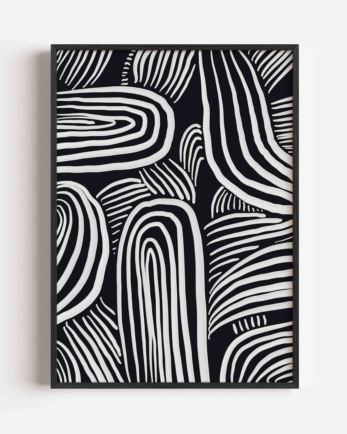 Abstracte lijnen – hedendaagse illustratie portret poster als wanddecoratie
