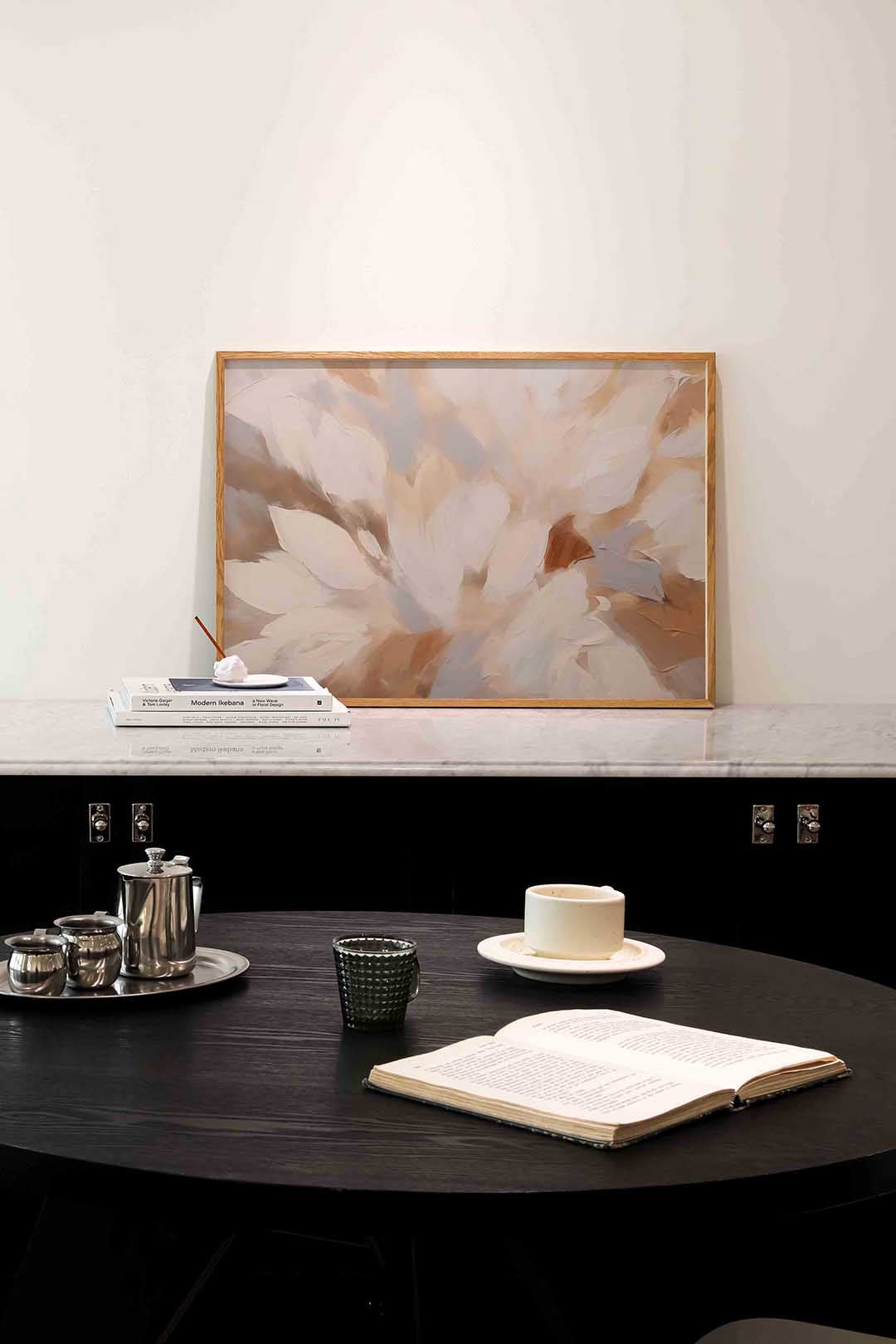 Abstracte bloemen – abstracte poster in liggend formaat