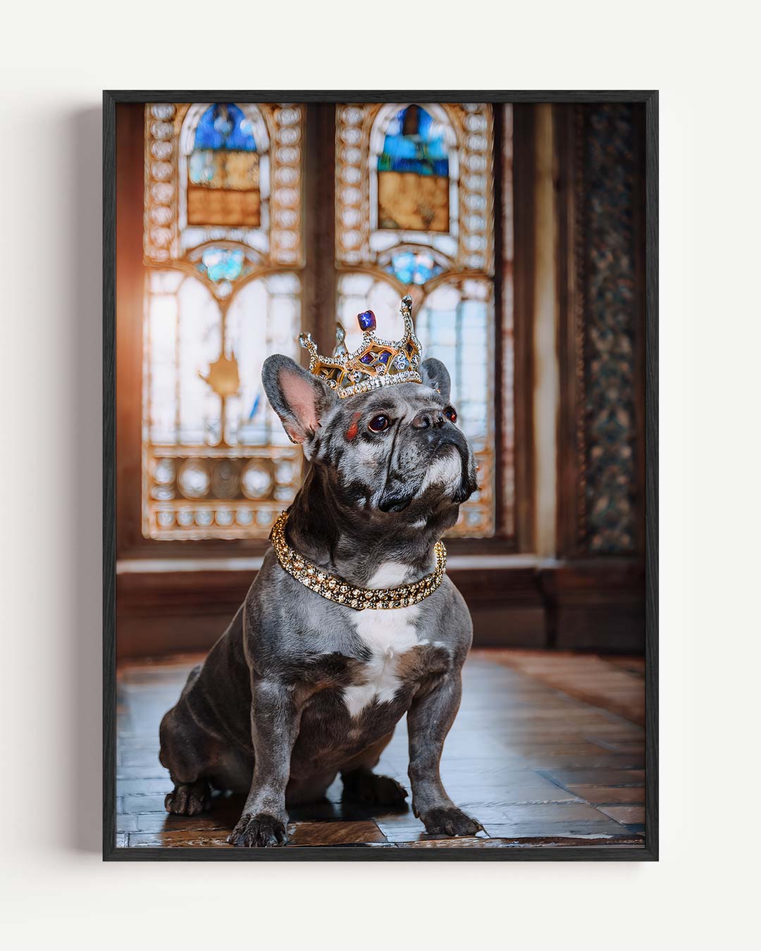 Koninklijke Bulldog – dieren portret poster als wanddecoratie