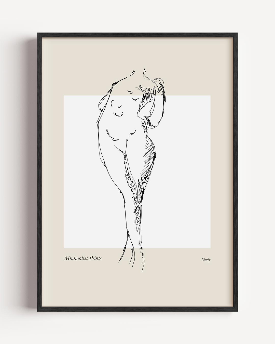 Minimalistische Lijnkunst Vrouw – lijntekening portret poster als wanddecoratie