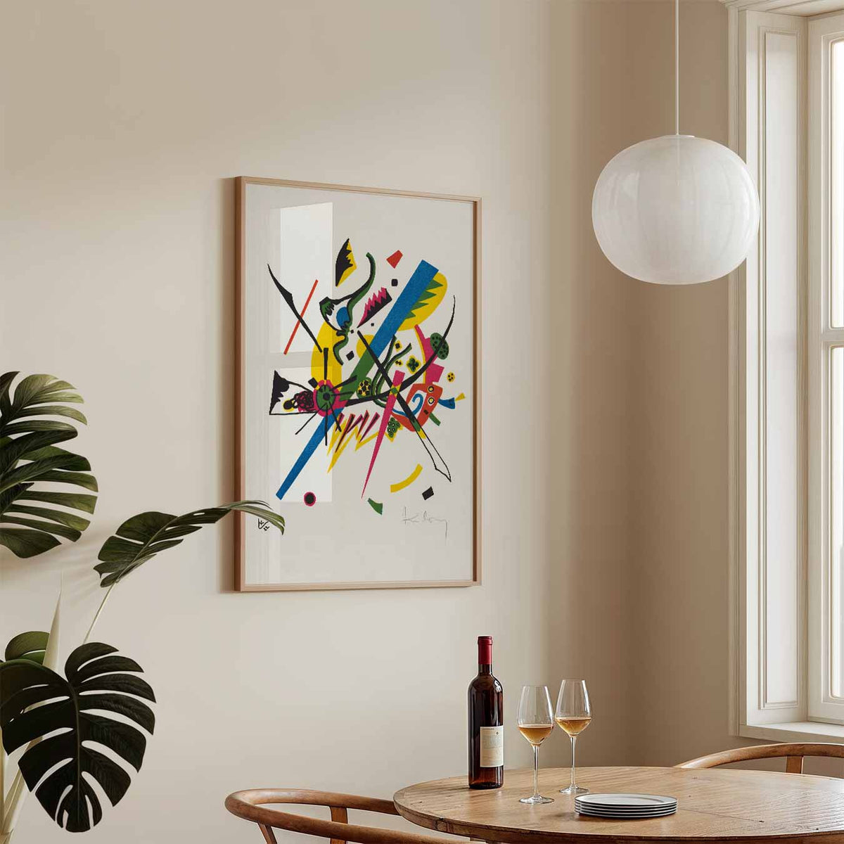 Vrolijke Abstracte Kleurenmix – staande Popart wanddecoratie van WallArtistic