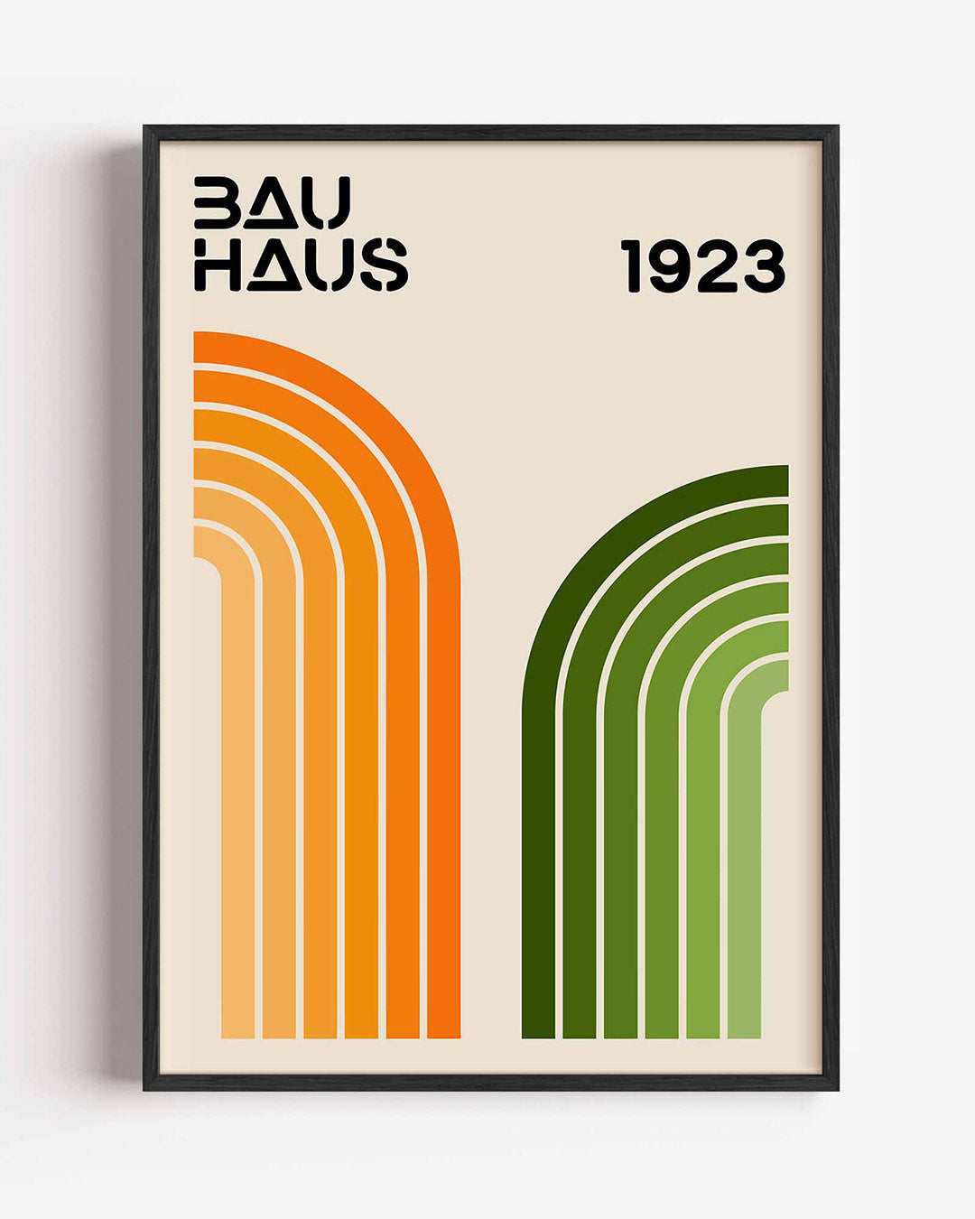 Kleurvlakken en lijnen – staande Bauhaus poster als wanddecoratie