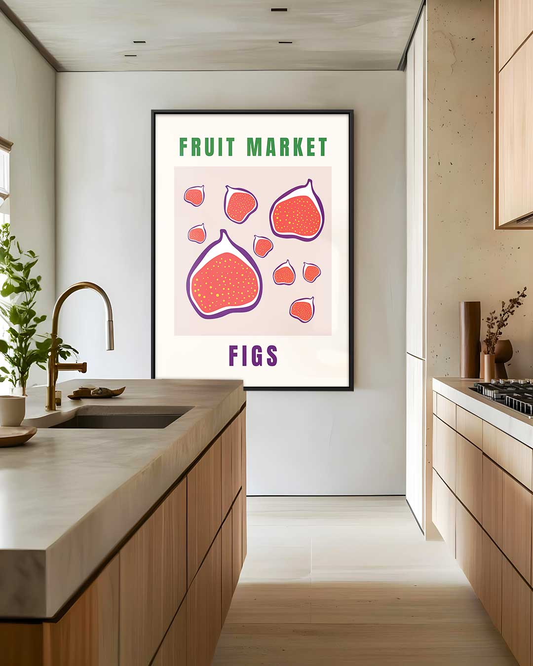 Fruitig Vijgen Design Poster – staand kunstwerk voor modern interieur