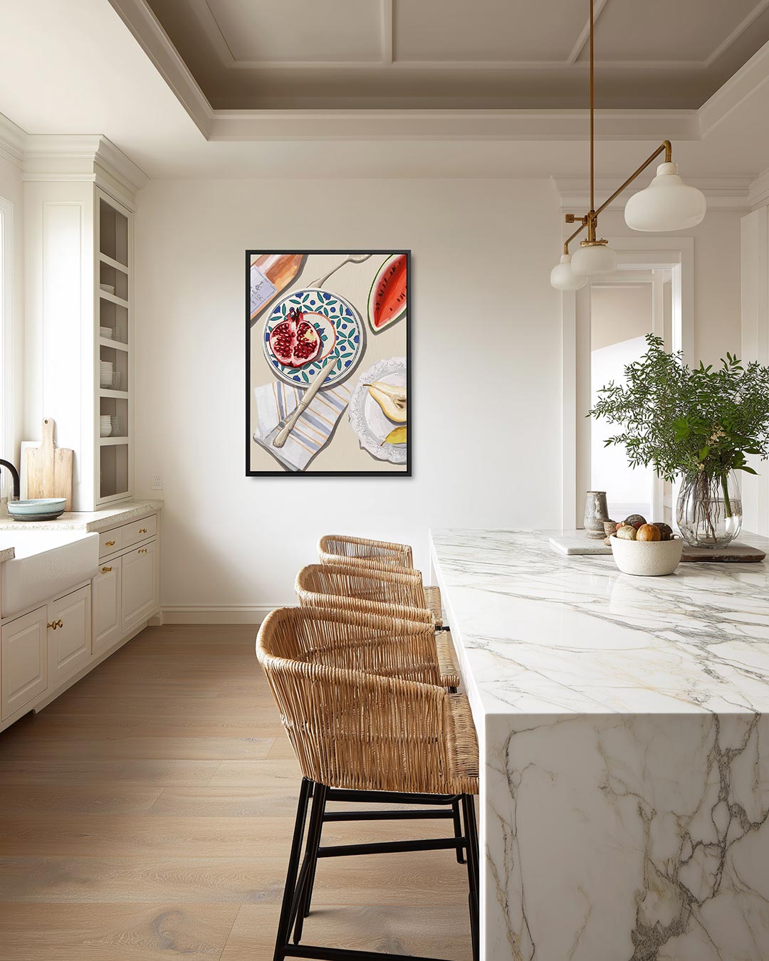 Fruit en servies – staand wanddecoratie kunstwerk