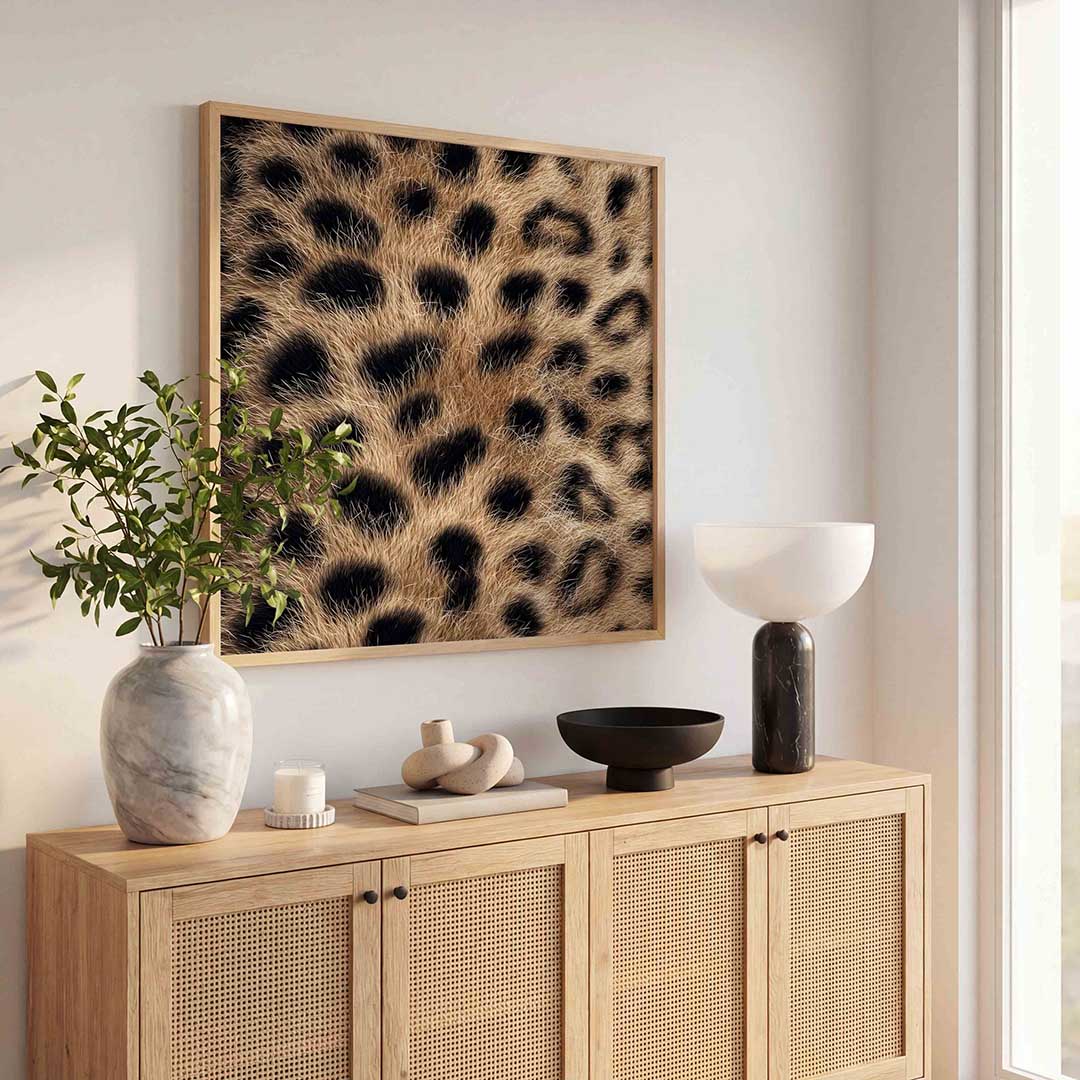 Luipaardprint – tropische wandkunst als vierkante poster