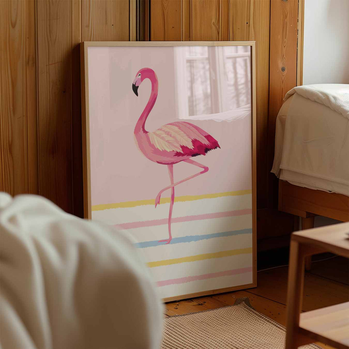 Flamingo Elegantie – kinderposter in staand formaat