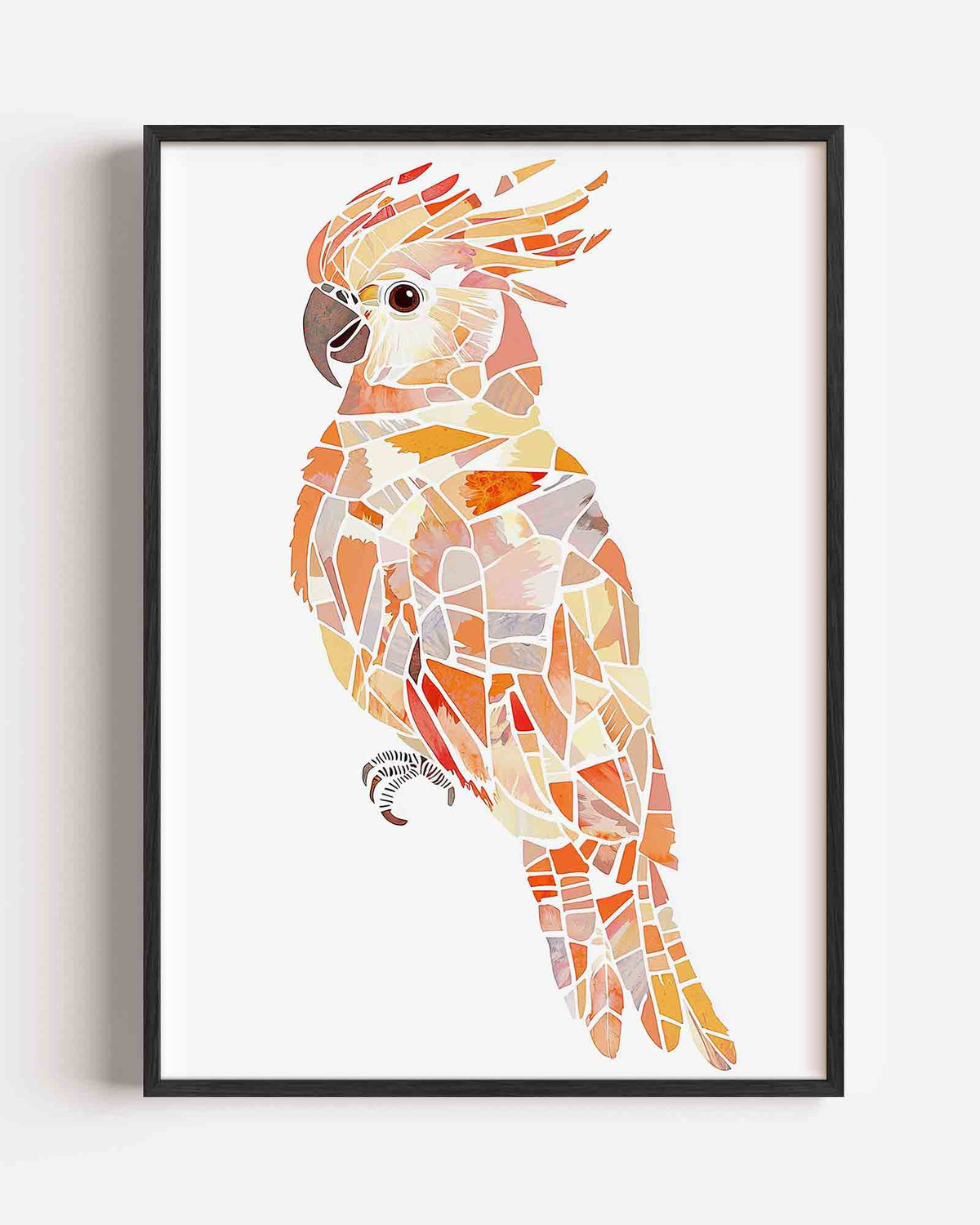 Papegaai mozaïek – dieren portret poster als wanddecoratie