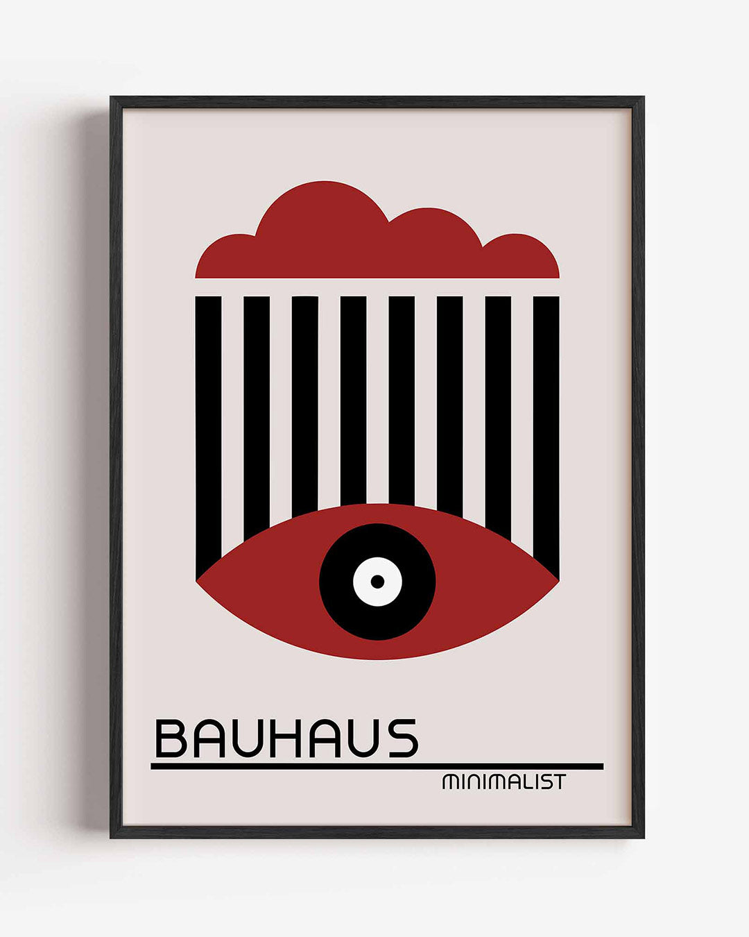 Vorm en balans – staande Bauhaus poster als wanddecoratie
