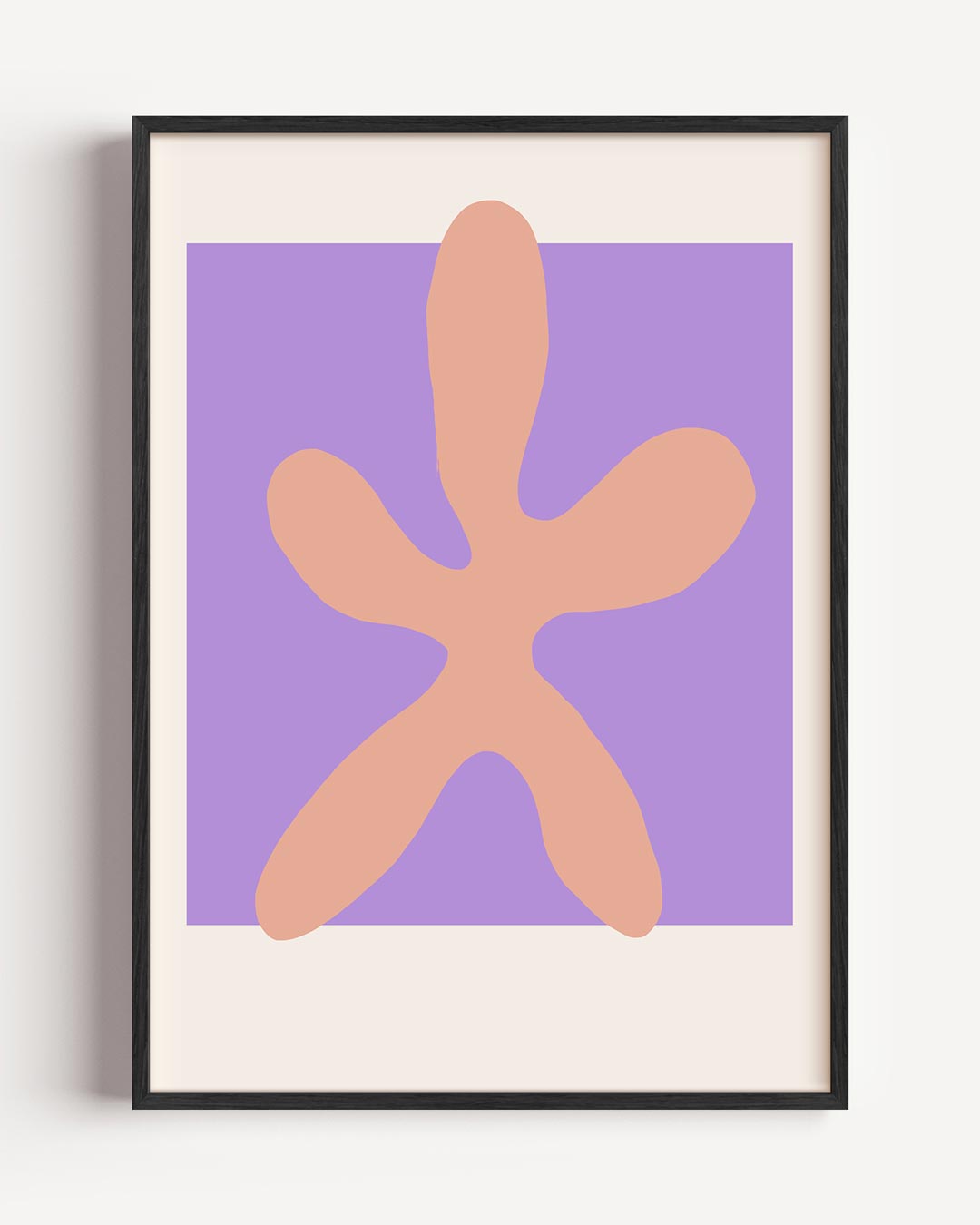 Pastel Bloem Abstract – typografie portret poster als wanddecoratie