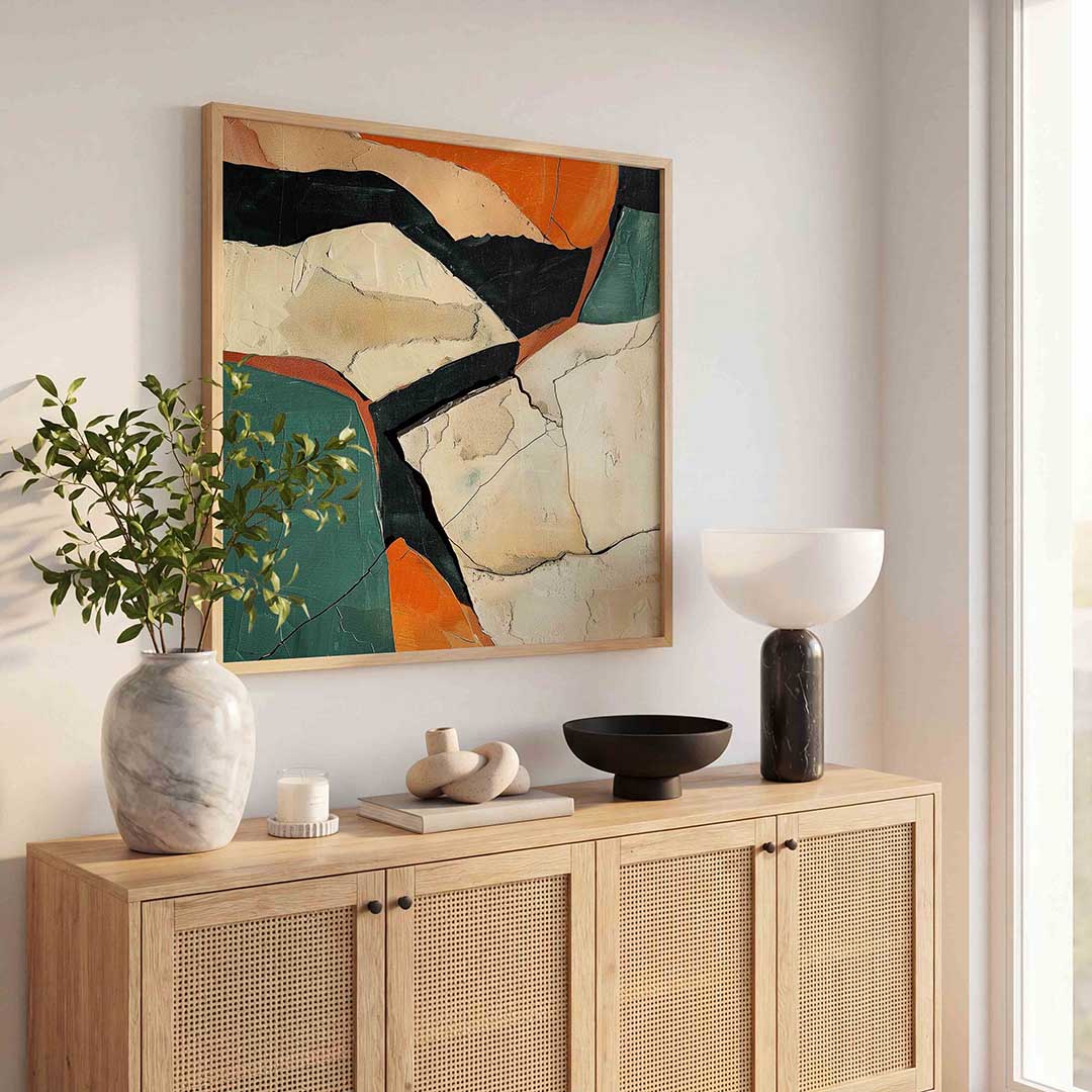 Abstracte vormen – abstracte wandkunst als vierkante poster