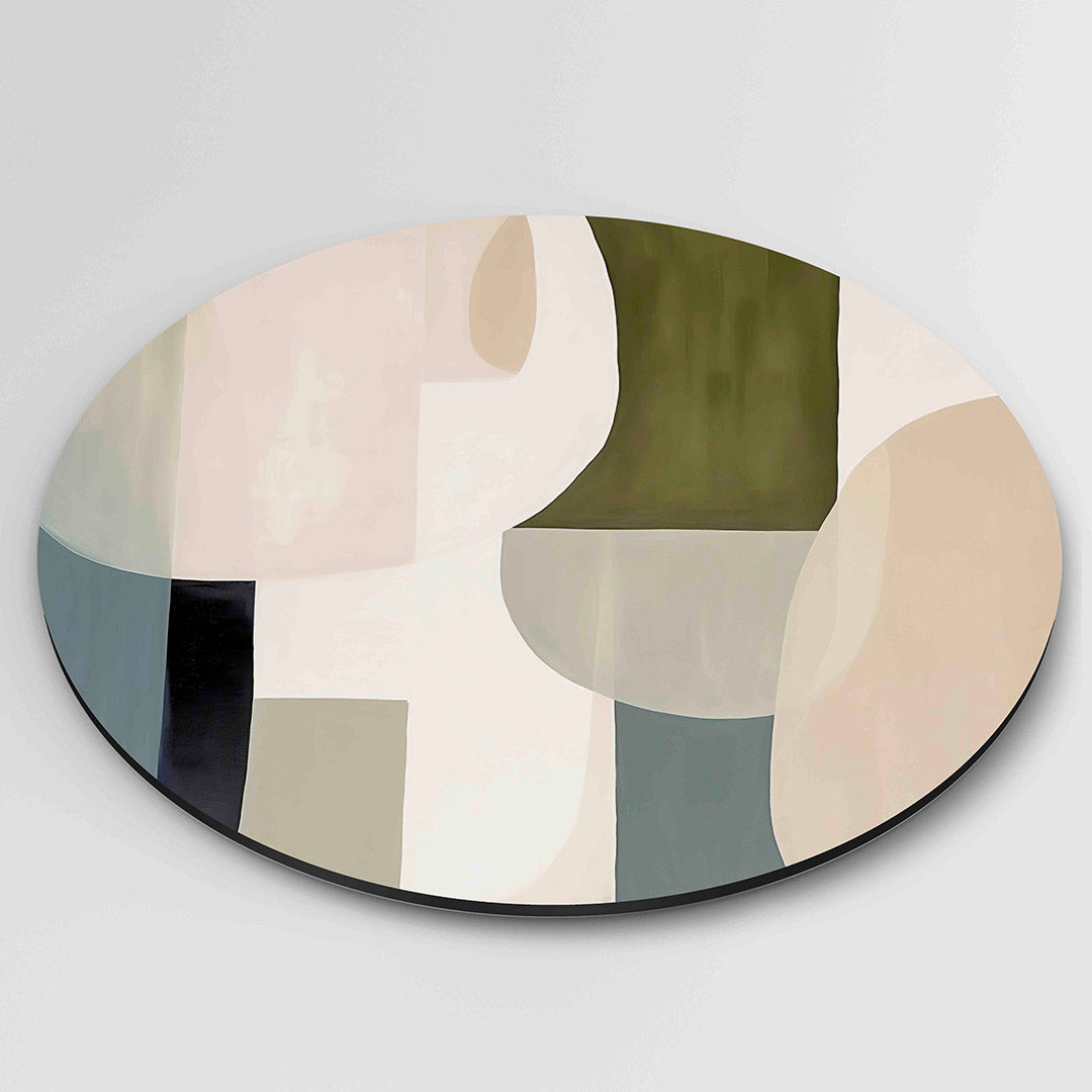 Abstracte vormen – ronde Pop Art wanddecoratie van WallArtistic