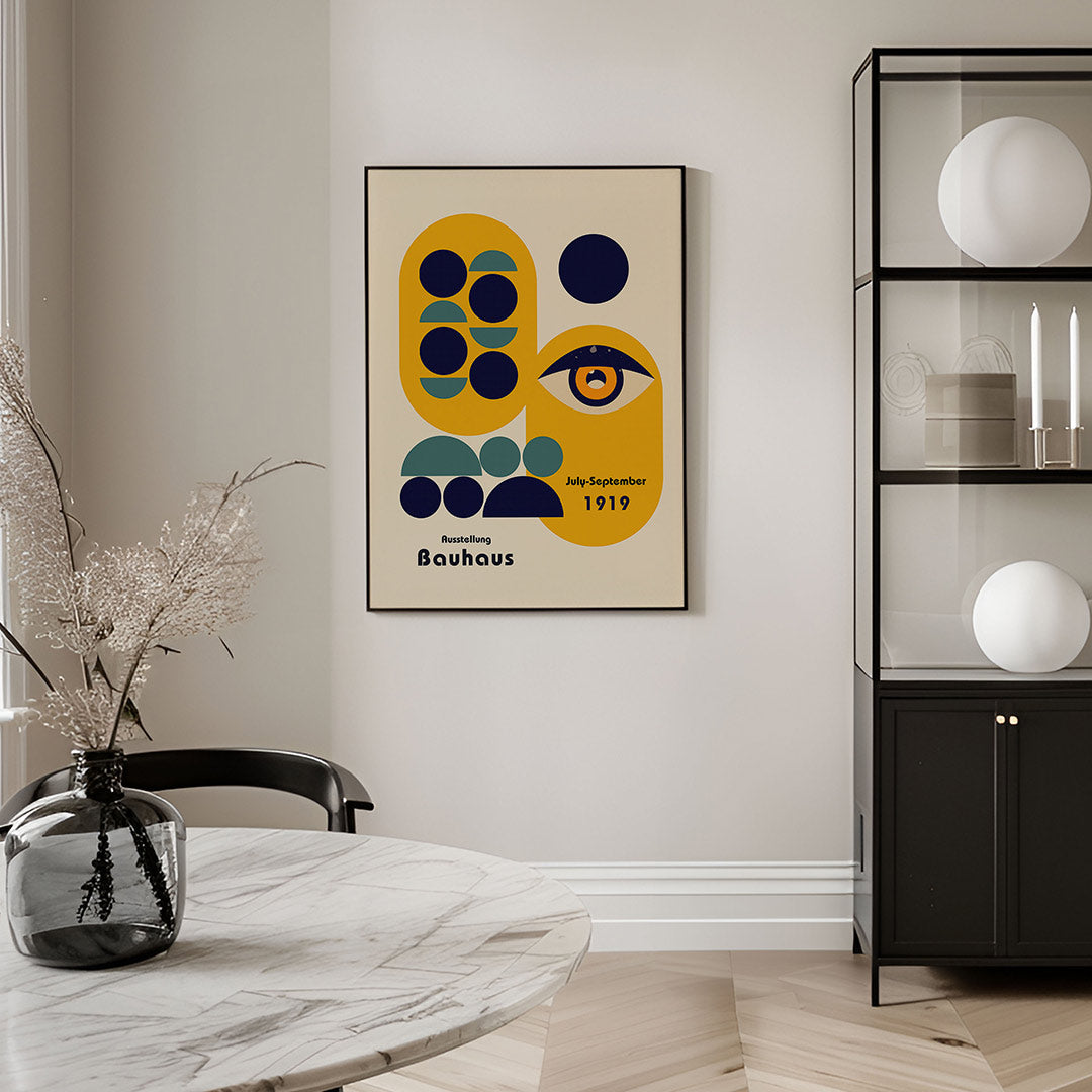 Vormen en vlakken – geometrische Bauhaus poster in staand formaat