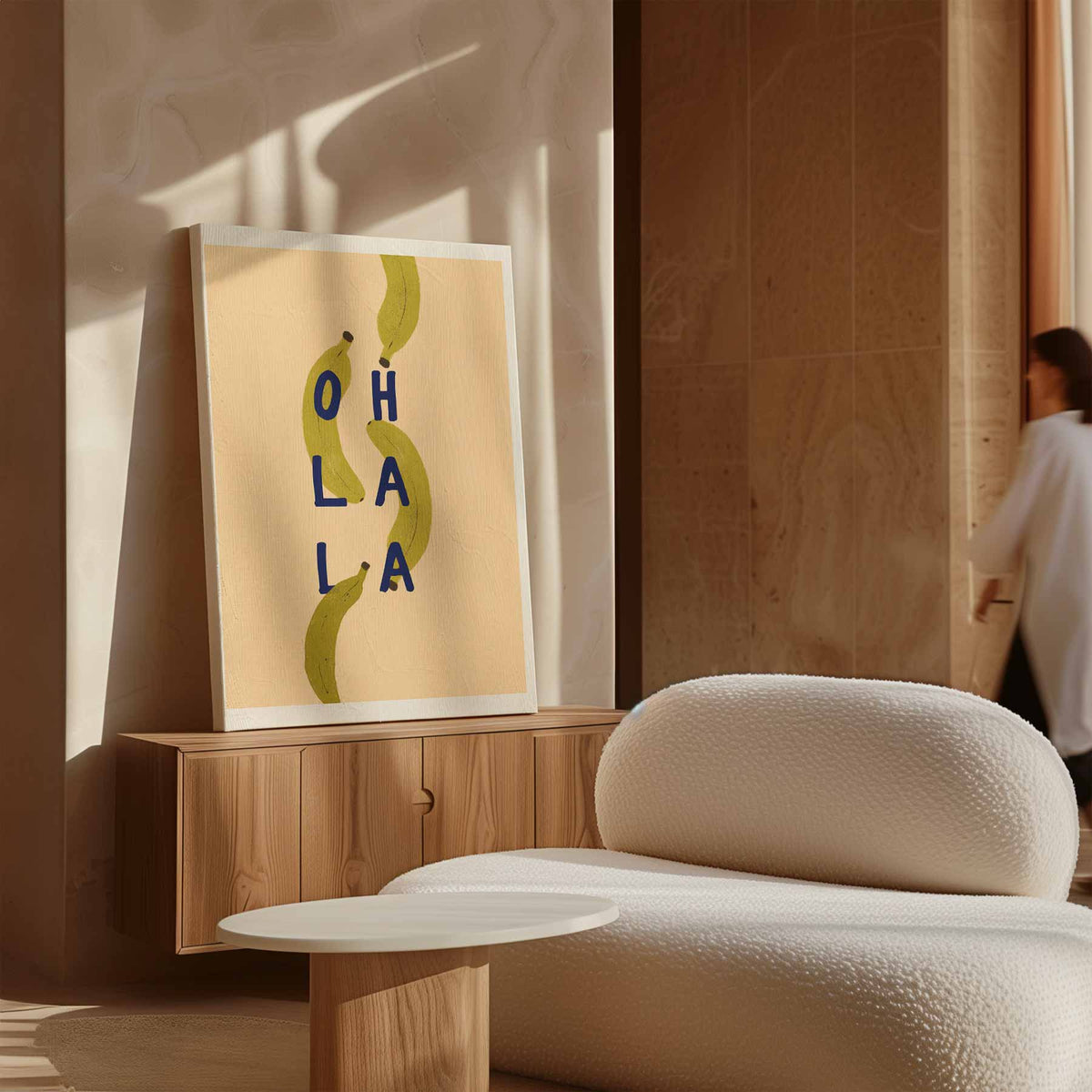 Ohlala Bananenprint – dibond wanddecoratie in staand formaat